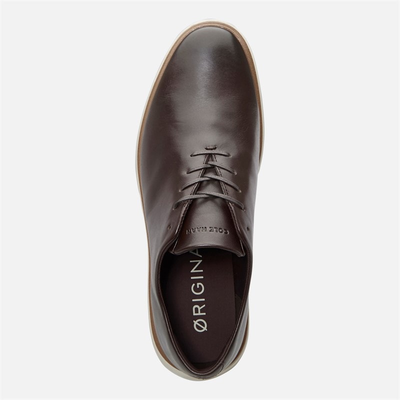 Cole Haan Mens Øriginalgrand Cityspectre Wholecut Wide Fit Oxford Shoes Dark Chocolate/Silver Birch Dark Chocolate-Silver Birch - Image 4