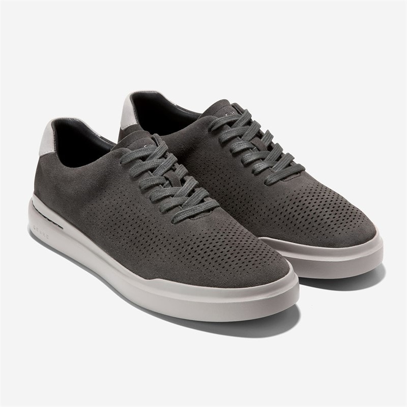 Cole Haan Mens Grandprø Rally Laser Cut Trainers Raven - Image 2