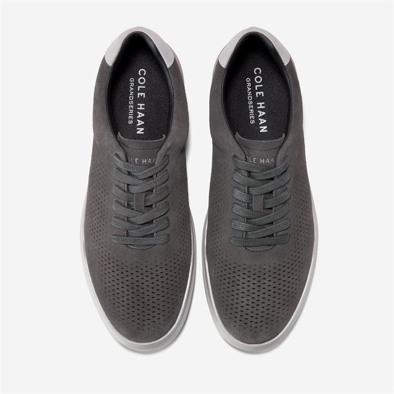 Cole Haan Mens Grandprø Rally Laser Cut Trainers Raven - Image 3