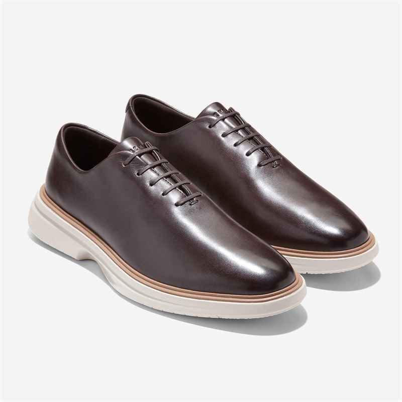 Cole Haan Mens Øriginalgrand Cityspectre Wholecut Oxford Shoes Dark Chocolate/Silver Birch Dark Chocolate-Silver Birch - Image 2