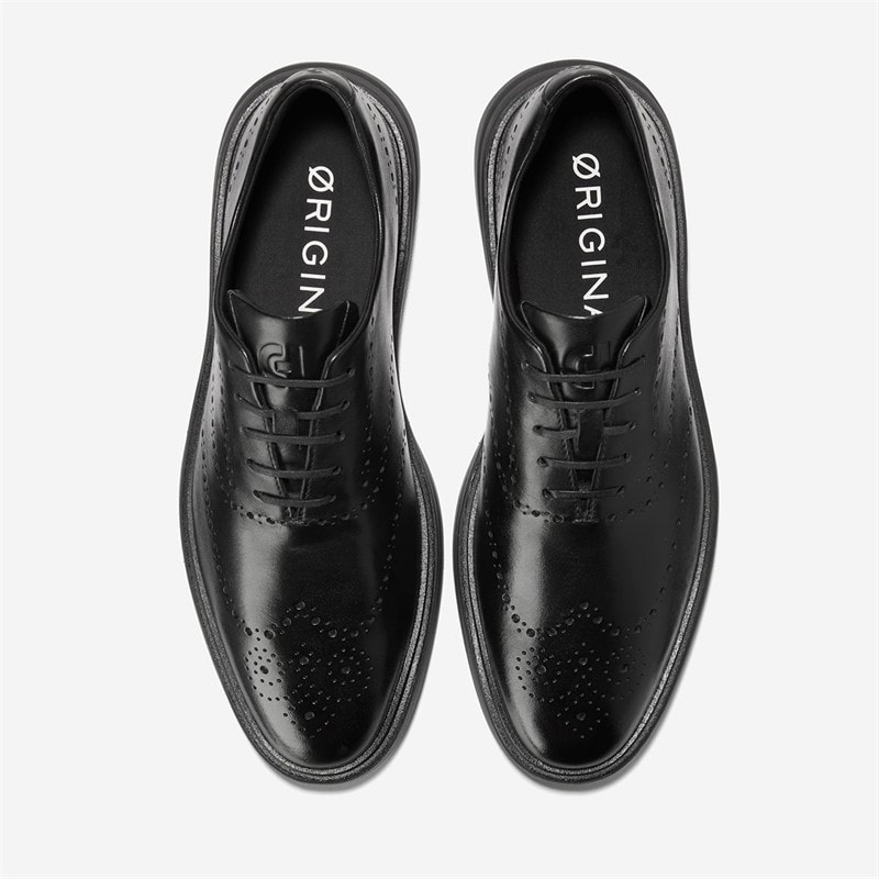 Cole Haan Mens Øriginal Grand Cityspectre Wingtip Oxford Shoes Black - Image 3