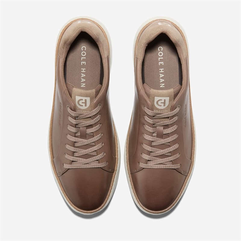 Cole Haan Mens Grandprø Topspin Trainers Coffee/Silver Birch Coffee-Silver Birch - Image 3
