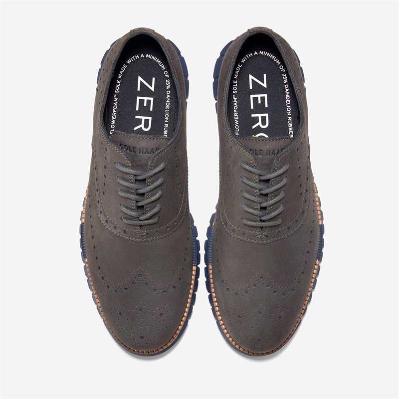 Cole Haan Mens Zerøgrand Remastered Wingtip Oxford Shoes Dark Natural/Midnight Moon Dark Natural-Midnight Moon - Image 3