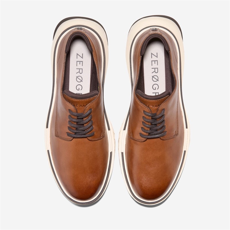 Cole Haan Mens 5.Zerøgrand Plain Toe Oxford Shoes British Tan/Angora/Ivory British Tan-Angora-Ivory - Image 3