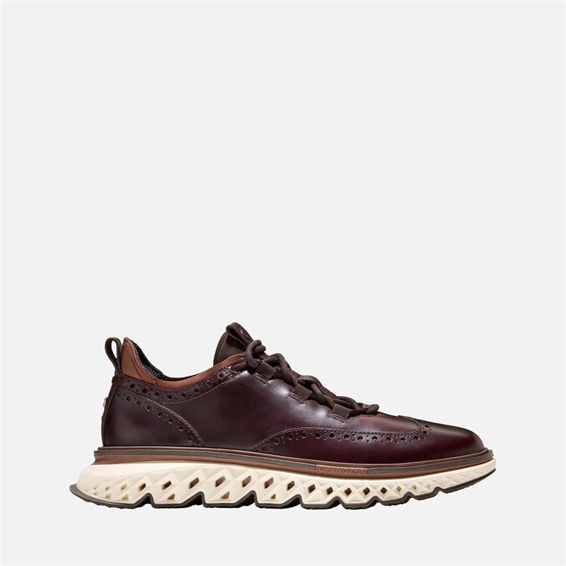 Cole Haan Mens 5.Zerøgrand Wingtip Oxford Shoes Chocolate Raisin/Dark Sequoia/Ivory Chocolate Raisin-Dark Sequoia-Ivory