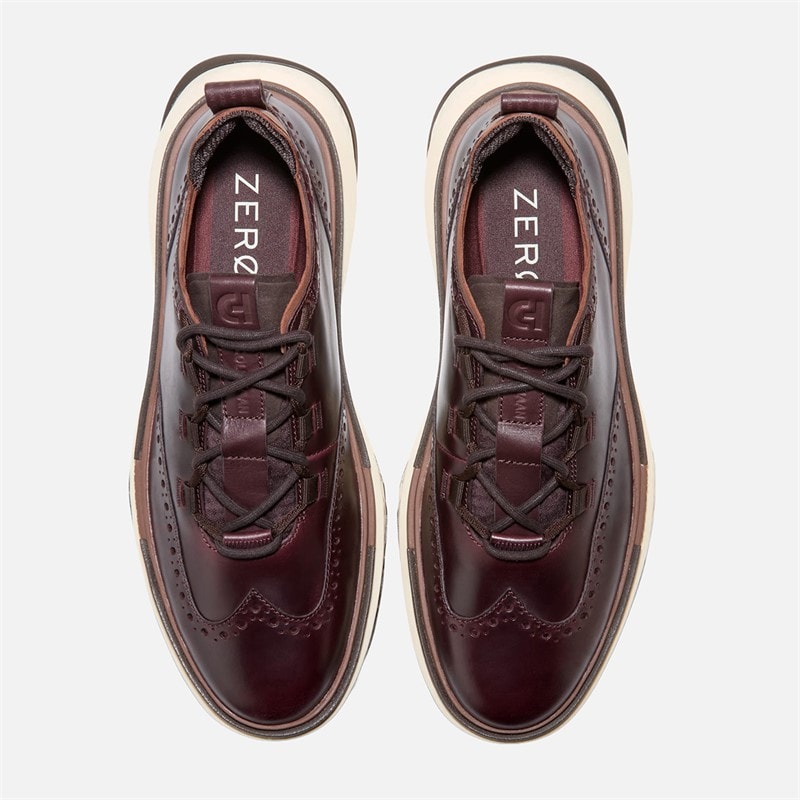Cole Haan Mens 5.Zerøgrand Wingtip Oxford Shoes Chocolate Raisin/Dark Sequoia/Ivory Chocolate Raisin-Dark Sequoia-Ivory - Image 3