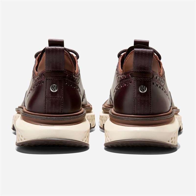 Cole Haan Mens 5.Zerøgrand Wingtip Oxford Shoes Chocolate Raisin/Dark Sequoia/Ivory Chocolate Raisin-Dark Sequoia-Ivory - Image 4