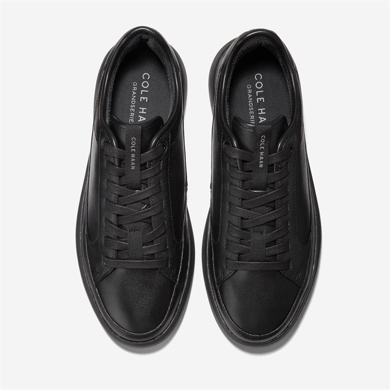 Cole Haan Mens Grandprø All Day Court Leather Trainers Black - Image 3