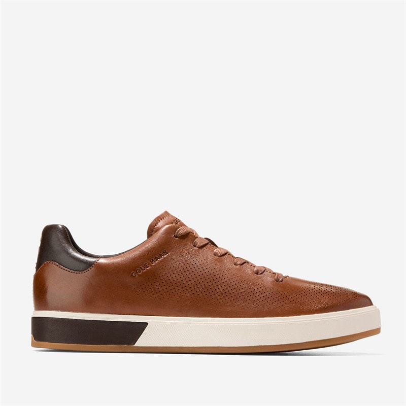 Cole Haan Mens Grandprø Angleace Trainers British Tan/Chocolate/Ivory British Tan-Chocolate-Ivory
