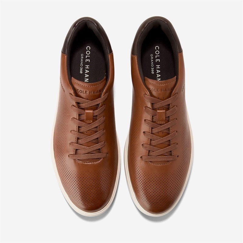 Cole Haan Mens Grandprø Angleace Trainers British Tan/Chocolate/Ivory British Tan-Chocolate-Ivory - Image 3