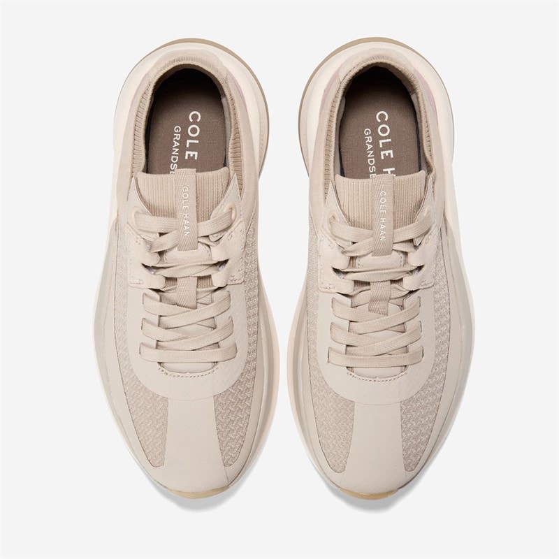 Cole Haan Womens Grandprø All-Day Leather Running Shoes Sesame/Zephyr/Ivory Sesame-Zephyr-Ivory - Image 3