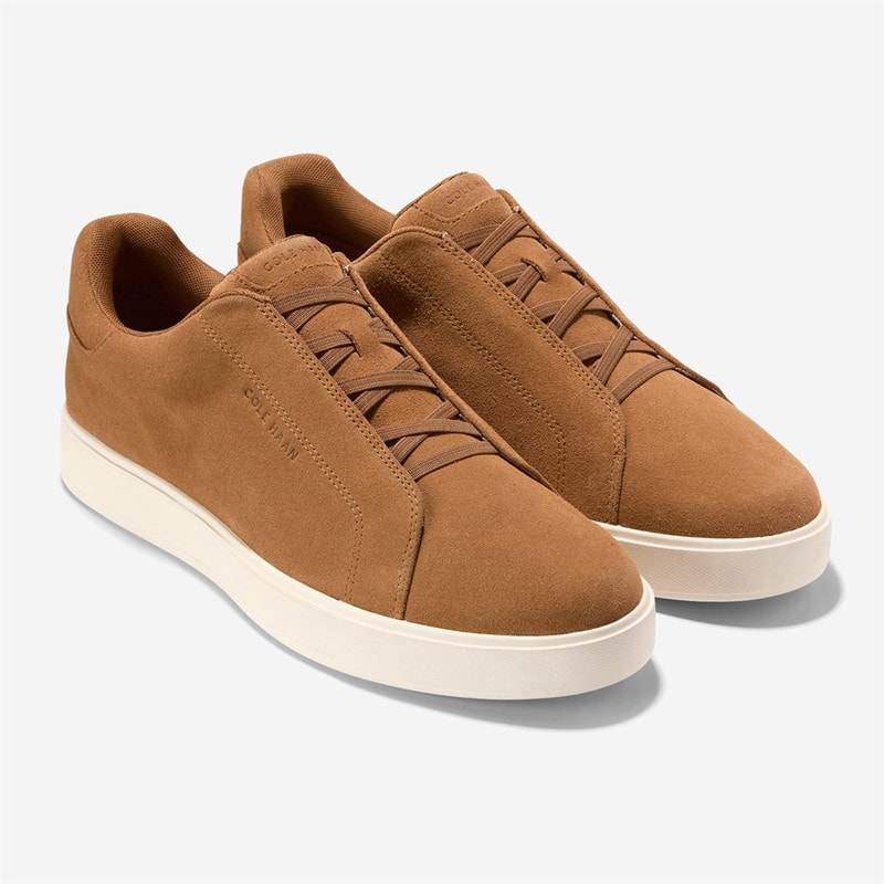 Cole Haan Mens Grandprø Luxe Slip-On Trainers Golden Toffee/Sesame/Ivory Golden Toffee-Sesame-Ivory - Image 2