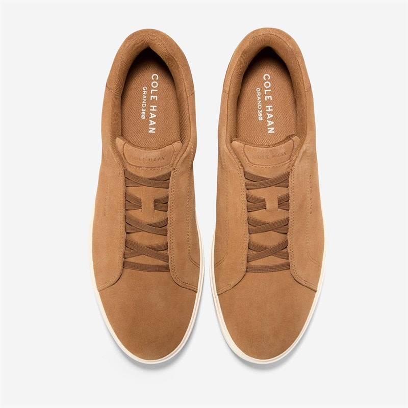 Cole Haan Mens Grandprø Luxe Slip-On Trainers Golden Toffee/Sesame/Ivory Golden Toffee-Sesame-Ivory - Image 3