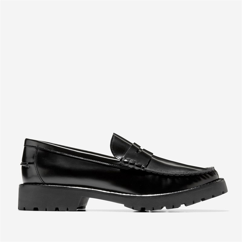 Cole Haan Womens Treena Lug Loafers Black