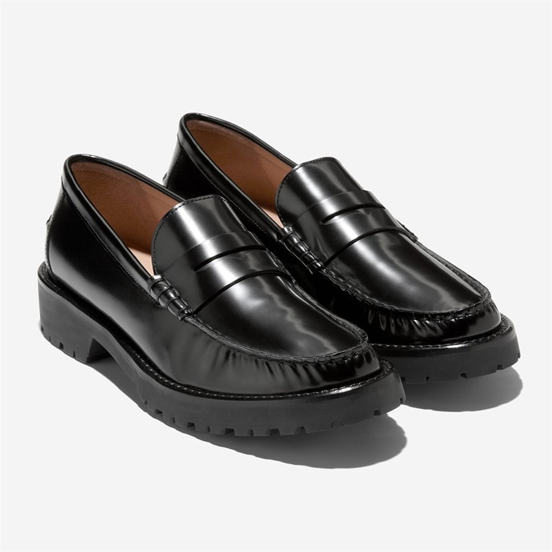 Cole Haan Womens Treena Lug Loafers Black - Image 2