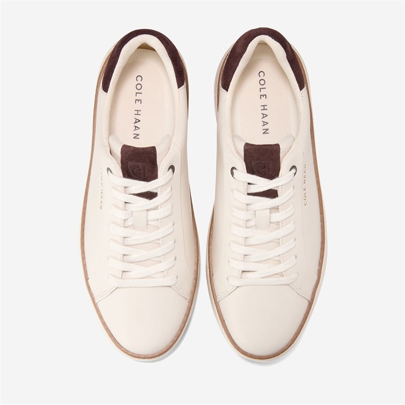 Cole Haan Womens Grandprø Topspin Trainers Ivory/Dark Chocolate Ivory-Dark Chocolate - Image 3