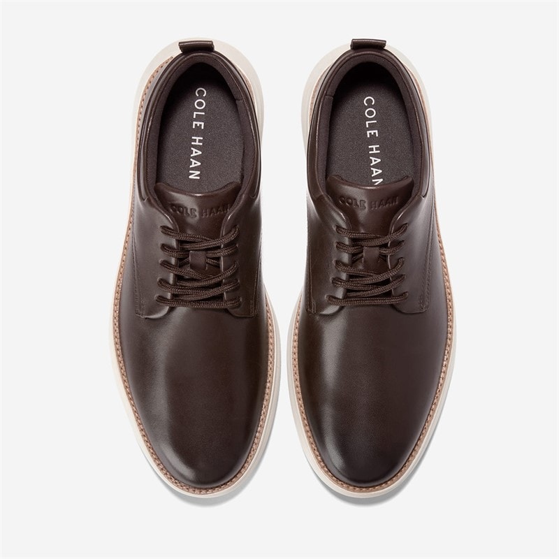 Cole Haan Mens Grand Remix Oxford Shoes Dark Chocolate/Silver Birch Dark Chocolate-Silver Birch - Image 3