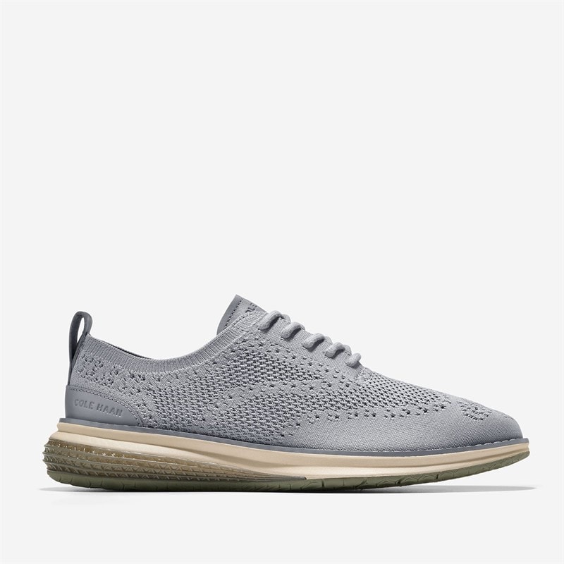 Cole Haan Mens Øriginal Grand Energyweave Stitchlite™ Wing Oxford Shoes Sea Stone/Dusty Olive/Sesame Sea Stone-Dusty Olive-Sesame