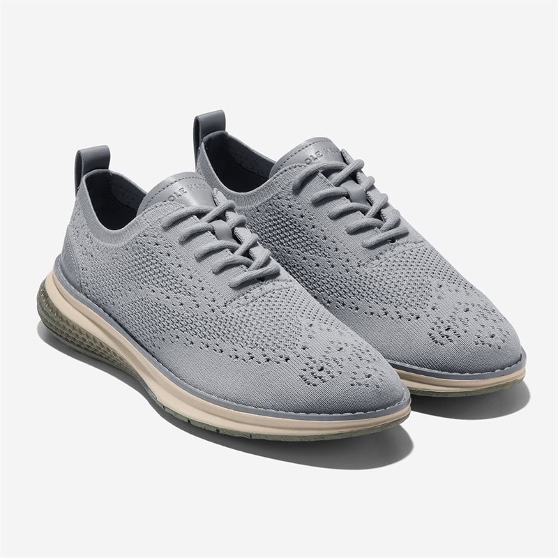 Cole Haan Mens Øriginal Grand Energyweave Stitchlite™ Wing Oxford Shoes Sea Stone/Dusty Olive/Sesame Sea Stone-Dusty Olive-Sesame - Image 2
