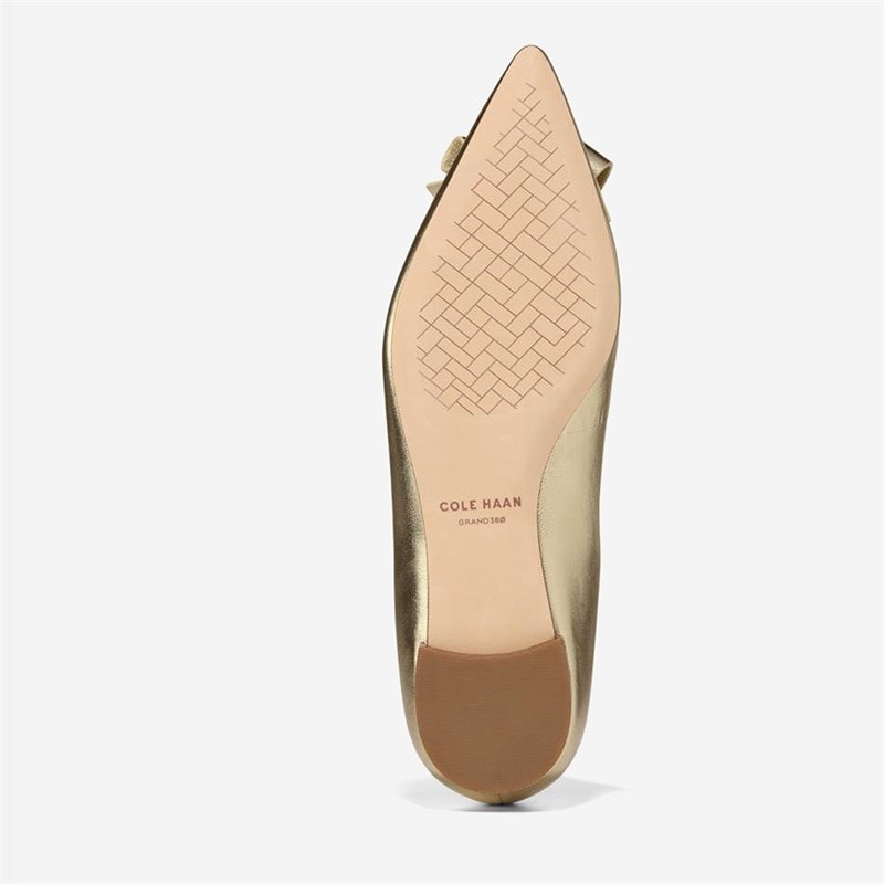 Cole Haan Womens Florette Skimmer Shoes Gold - Image 3