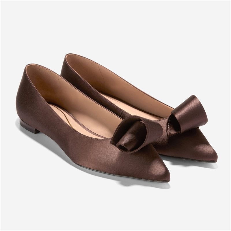 Cole Haan Womens Florette Skimmer Shoes Dark Chocolate - Image 2