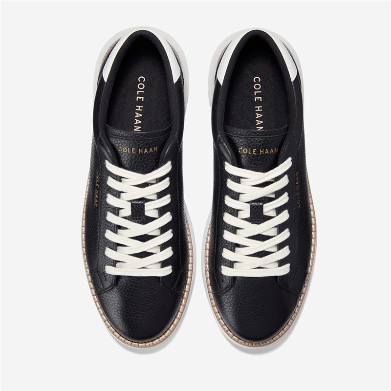 Cole Haan Womens Zerøgrand Rexanna Lace-To-toe Trainers Black/White Black-White - Image 3
