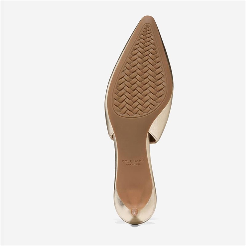 Cole Haan Womens Go To Jocelyn Slingback Shoes Soft Gold Leather - Image 3