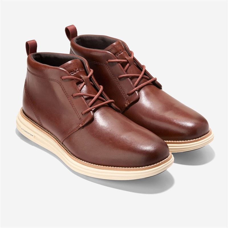 Cole Haan Mens Øriginal Grand Remastered Waterproof Chukka Boots Scotch Alabaster Gleam Scotch-Alabaster Gleam - Image 2