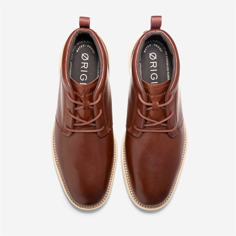 Cole Haan Mens Øriginal Grand Remastered Waterproof Chukka Boots Scotch Alabaster Gleam Scotch-Alabaster Gleam - Image 3