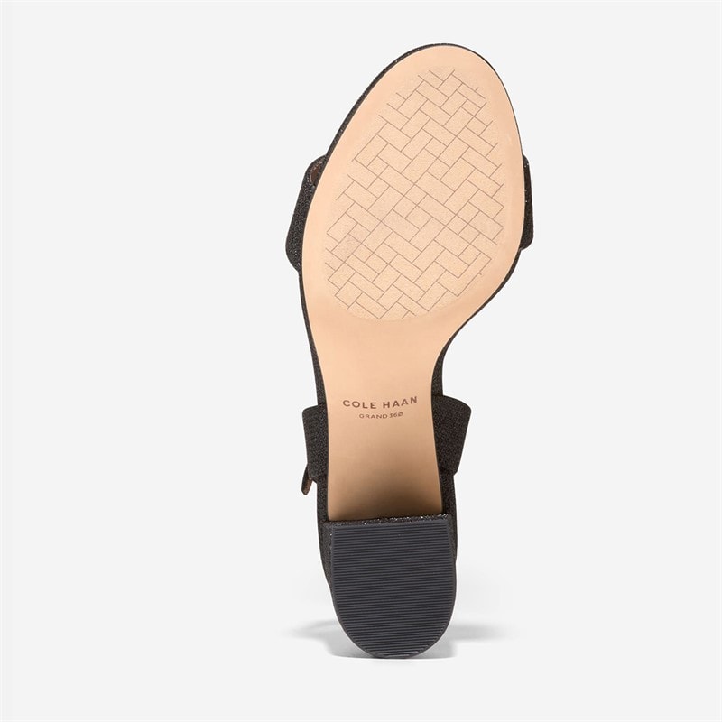 Cole Haan Womens Josie Block Heel Sandals Black Glitter - Image 5