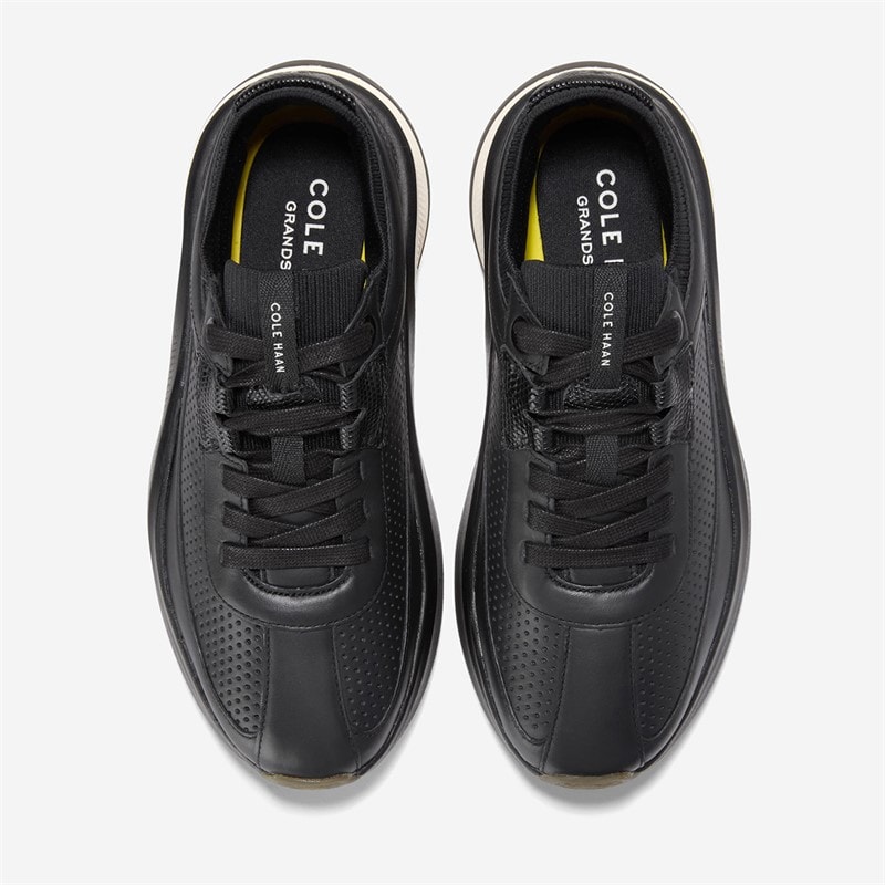 Cole Haan Womens Grandprø All-Day Leather Running Shoes Black/British Tan/Ivory Black-British Tan-Ivory - Image 3