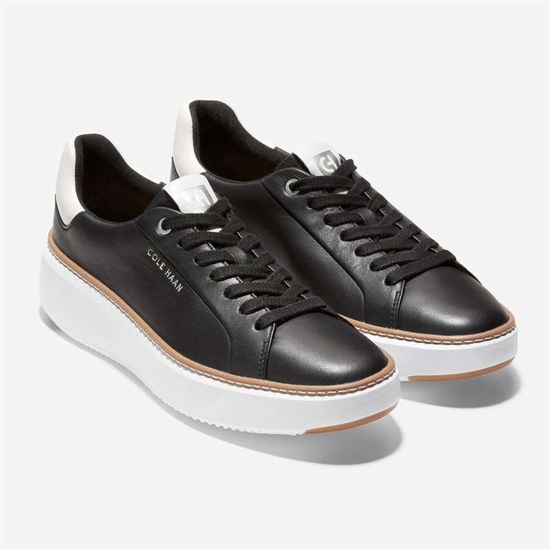 Cole Haan Womens Grandprø Topspin Trainers Black/Optic White Black-Optic White - Image 2