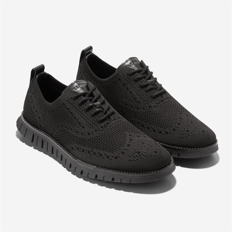 Cole Haan Mens Zerøgrand Remastered Stitchlite™ Wingtip Oxford Shoes Black - Image 2