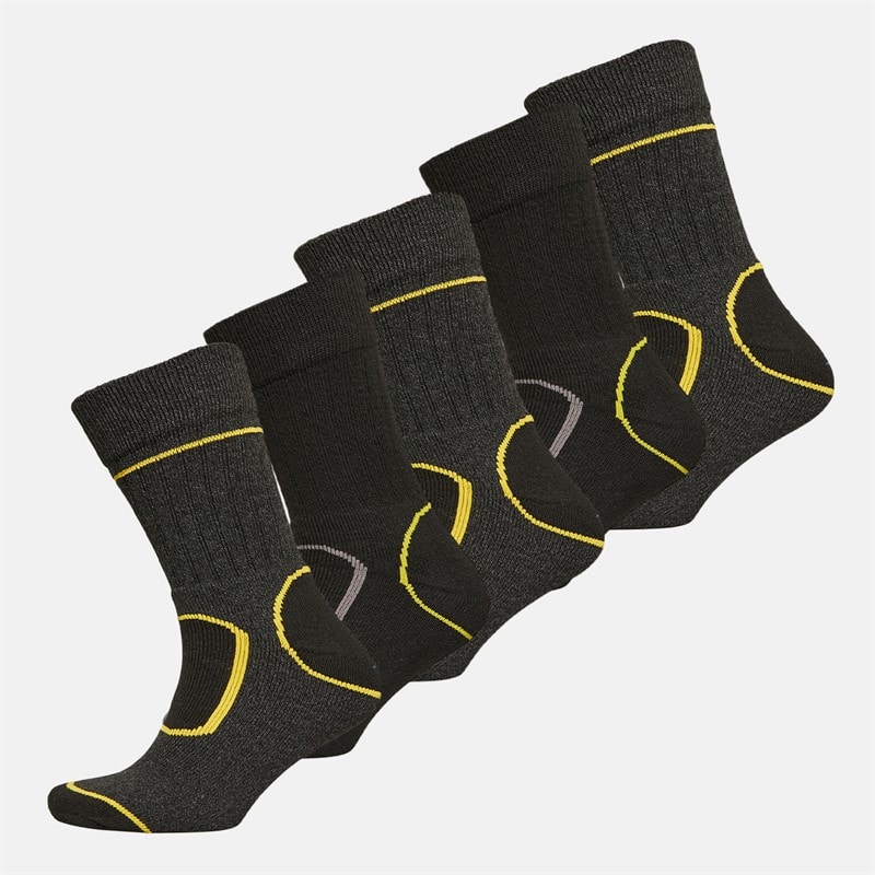 The Orrsum Sock Co. Mens Everyday Work Five Pack Socks Black - Image 1