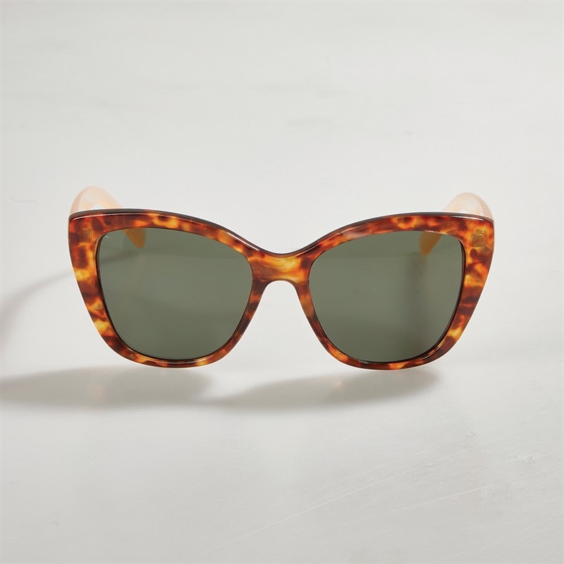 Sunsentials Womens Angled Square Sunglasses Multi Tort And Milky Natural - Image 2
