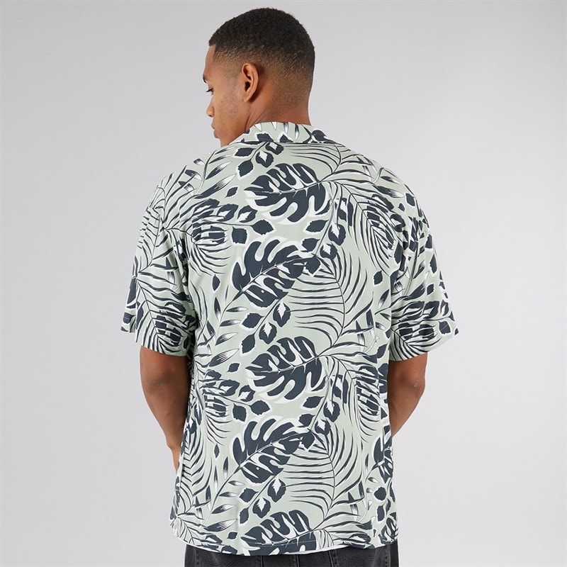 JJ REBEL Mens Bloom Resort Short Sleeve Shirt Desert Sage - Image 2