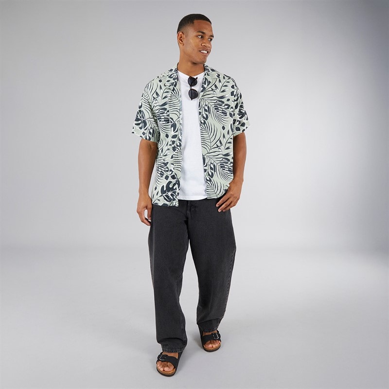 JJ REBEL Mens Bloom Resort Short Sleeve Shirt Desert Sage - Image 4