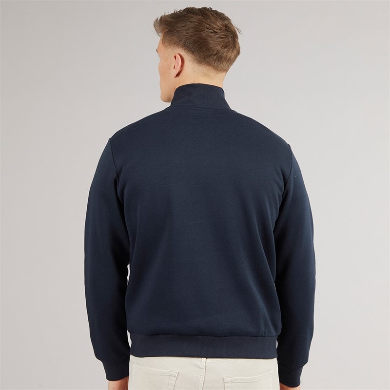 JJ REBEL Mens Billie Half Zip Sweatshirt Sky Captain - Image 2