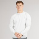 JJ REBEL Mens Base Crew Neck Sweatshirt White Melange