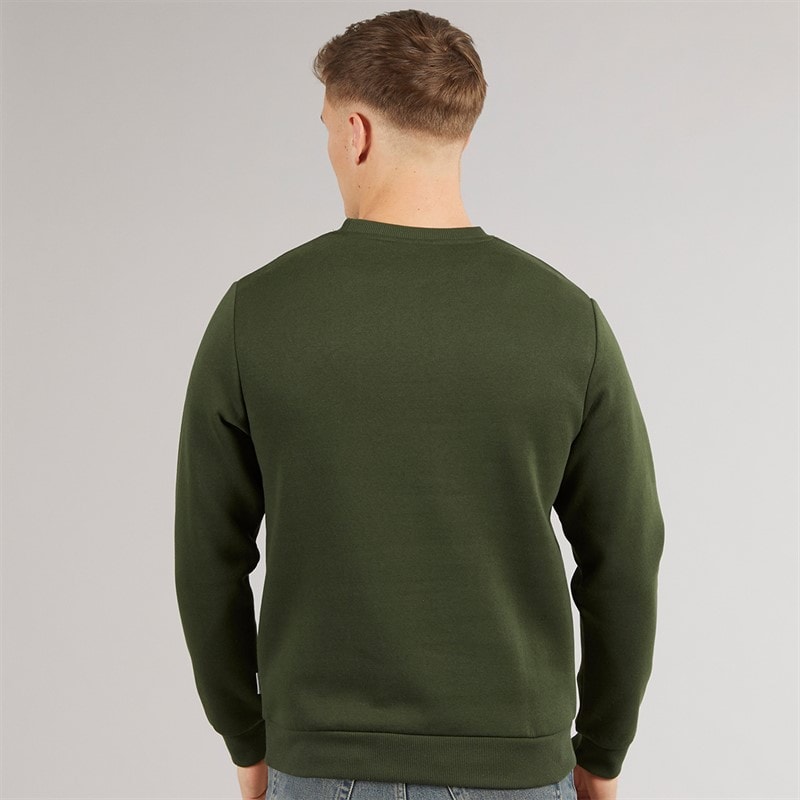 JJ REBEL Mens Base Crew Neck Sweatshirt Kombu Green - Image 2