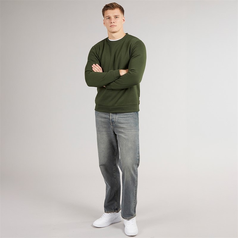 JJ REBEL Mens Base Crew Neck Sweatshirt Kombu Green - Image 3