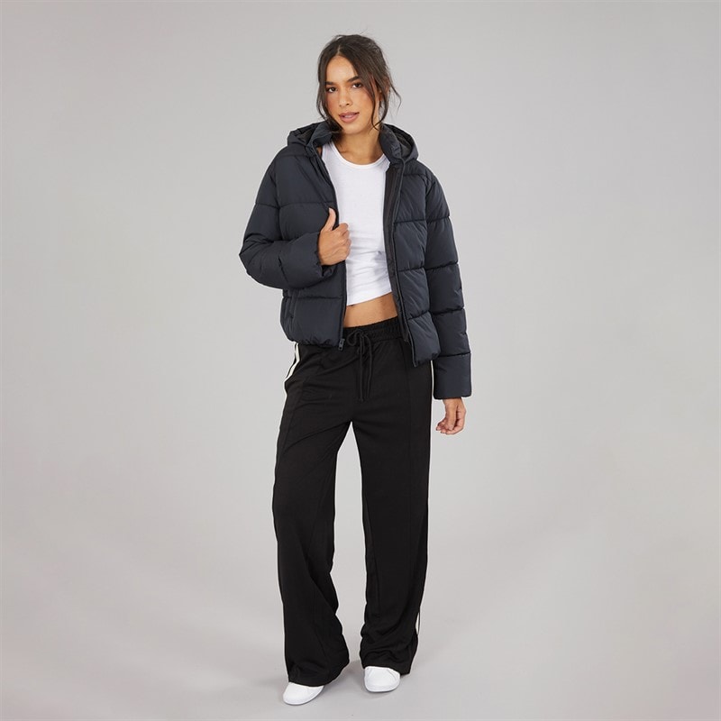 JJ REBEL Womens Alice Puffer Coat Black - Image 4