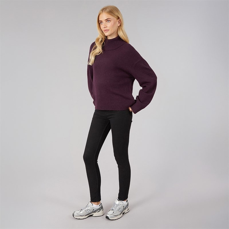 JJ REBEL Womens Womes Michelle Skinny Fit Jeans 637 Black - Image 4
