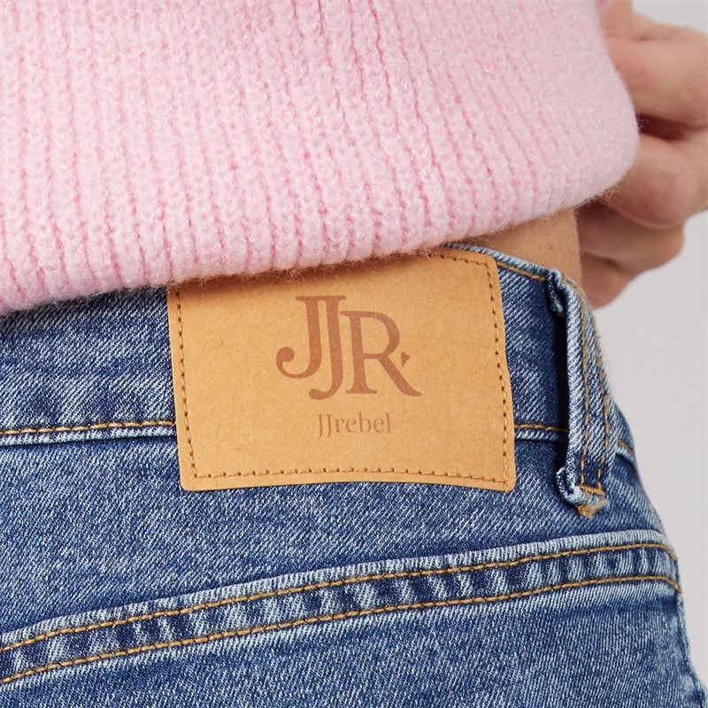 JJ REBEL Womens Womes Michelle Skinny Fit Jeans 635 Mid Blue - Image 3