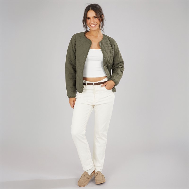JJ REBEL Womens Womes Amanda Quilted Jacket Forest Night - Image 4