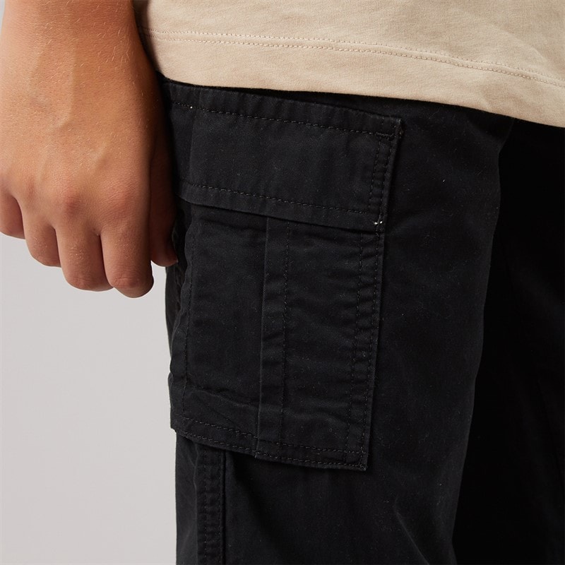 JJ REBEL Boys Carlos Relaxed Crago Trousers Black - Image 3
