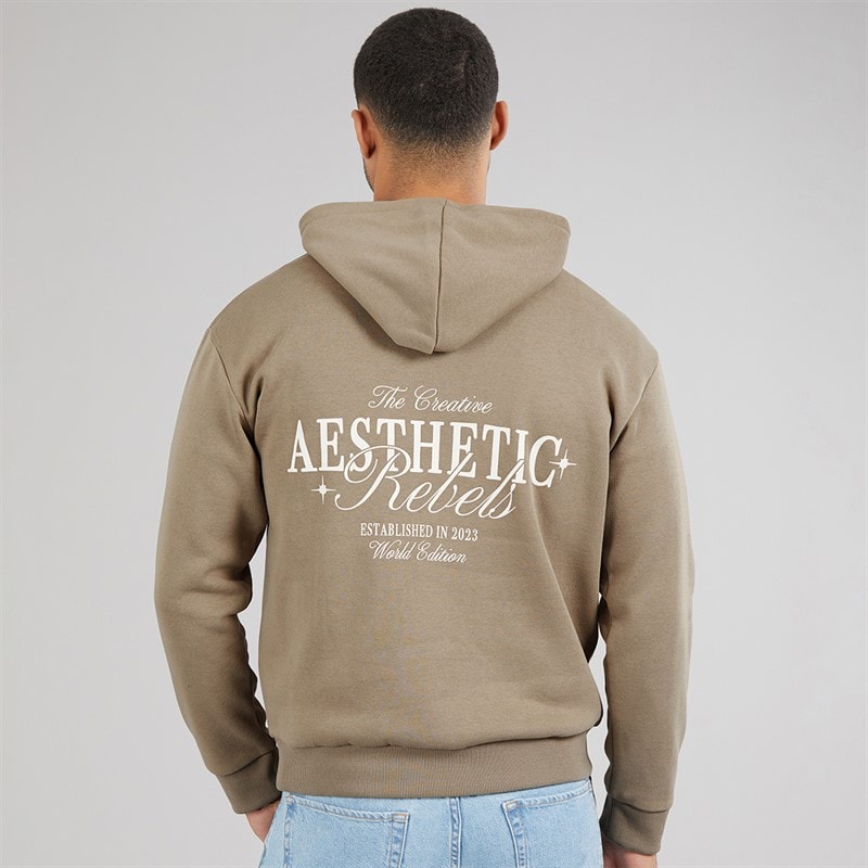 JJ REBEL Mens Rock Hoodie Roasted Cashew - Image 3