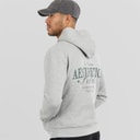 JJ REBEL Mens Rock Hoodie Light Grey Melange