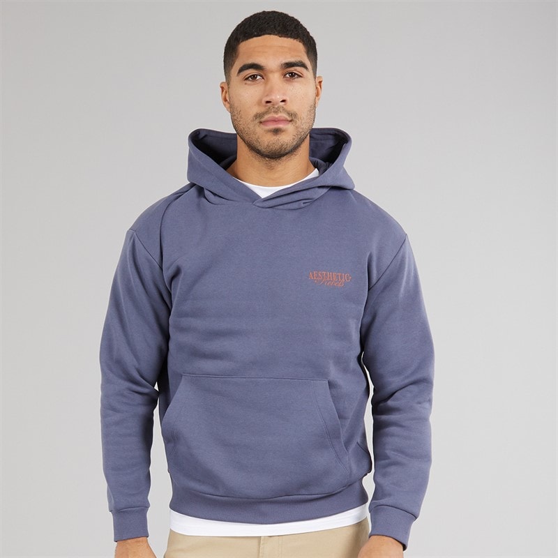 JJ REBEL Mens Rock Hoodie Nightshadow Blue - Image 2