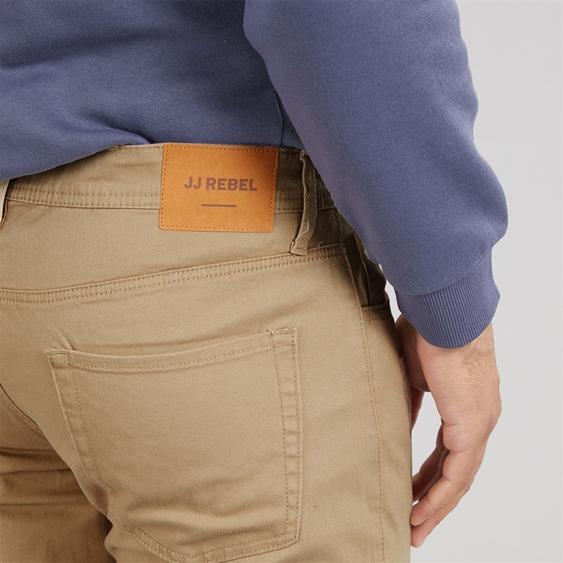 JJ REBEL Mens George Sharp Fivers Chinos Crockery - Image 3